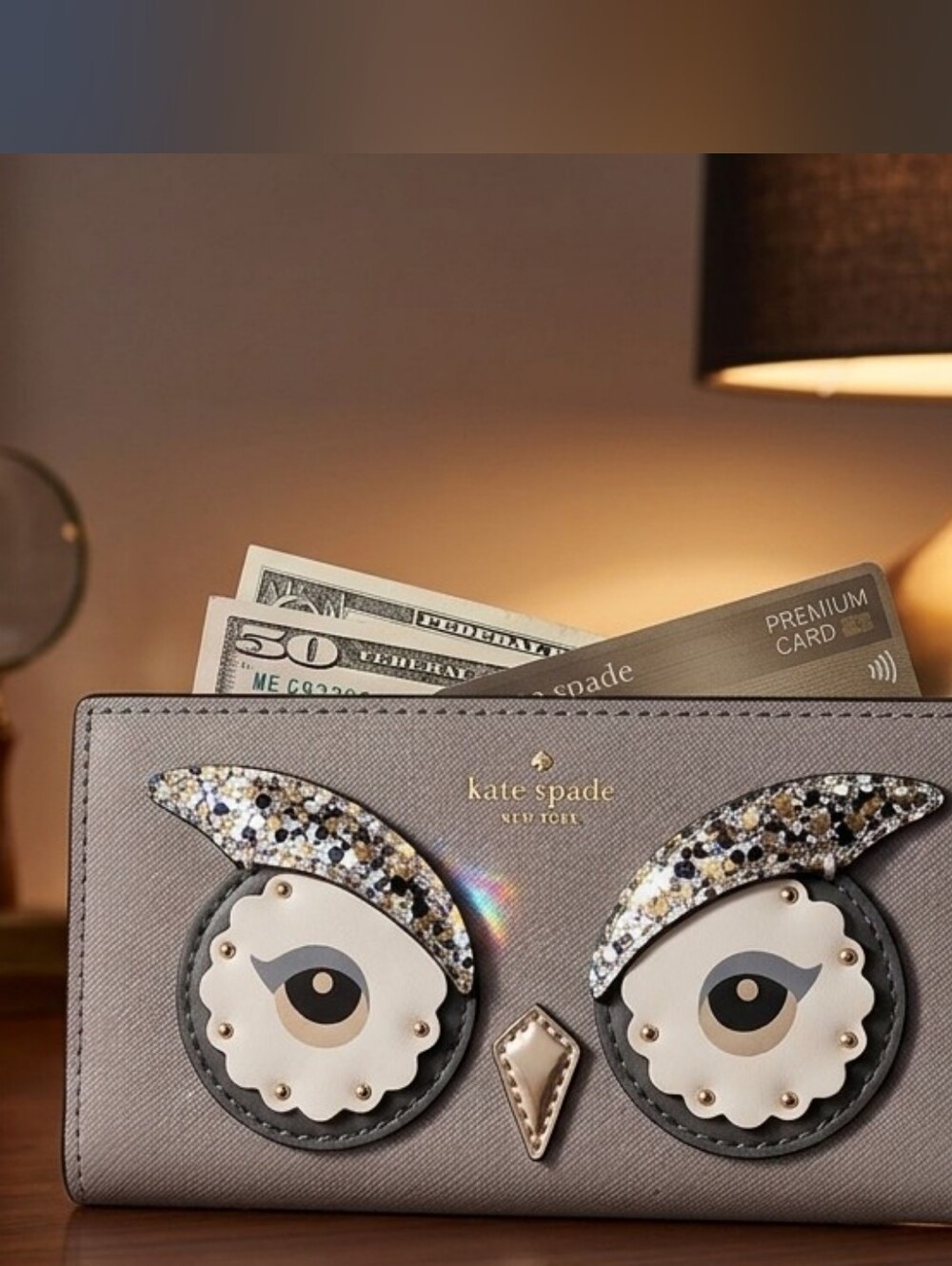 Kate Spade New York "Star Bright" Owl Stacey Wallet